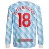 Oficiální Fotbalový Dres s Dlouhý Rukáv Manchester United Bruno Fernandes 18 Hostující 2021-22 pro Muži